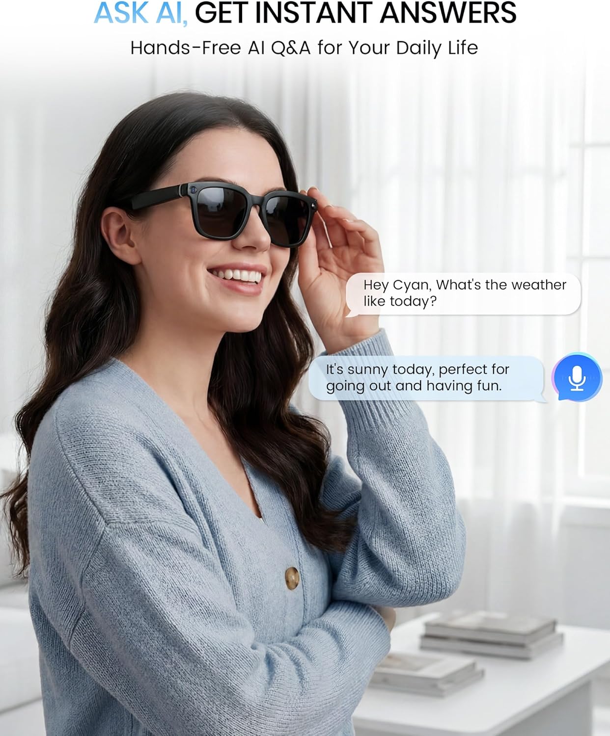 HD Camera Bluetooth Smart Glas - Smart Glasses Lens ulasan dan harga