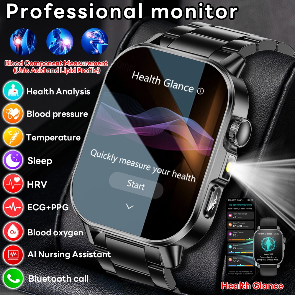 2026 New Model Uric Acid & Lip - Fall Detection Watch ulasan dan harga