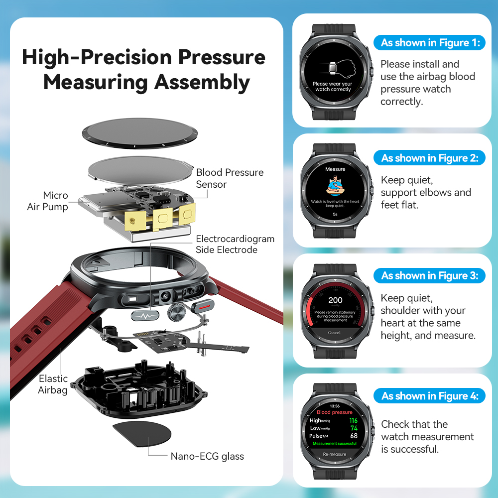 NOYAFA New ECG+PPG Blood Fat U - Fall Detection Watch ulasan dan harga