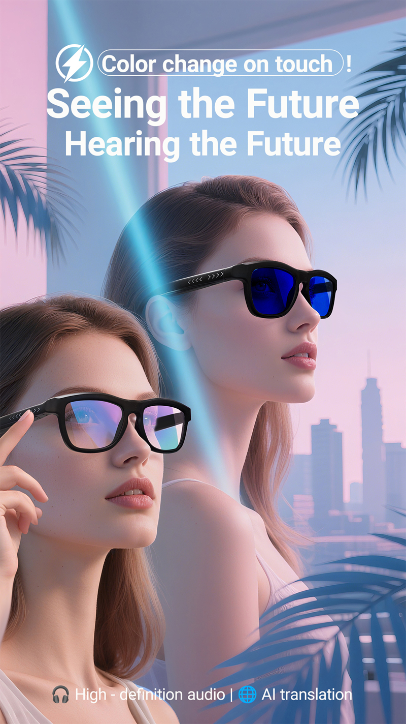 Bluetooth Touch-Dimming Glasse - Smart Glasses Lens ulasan dan harga