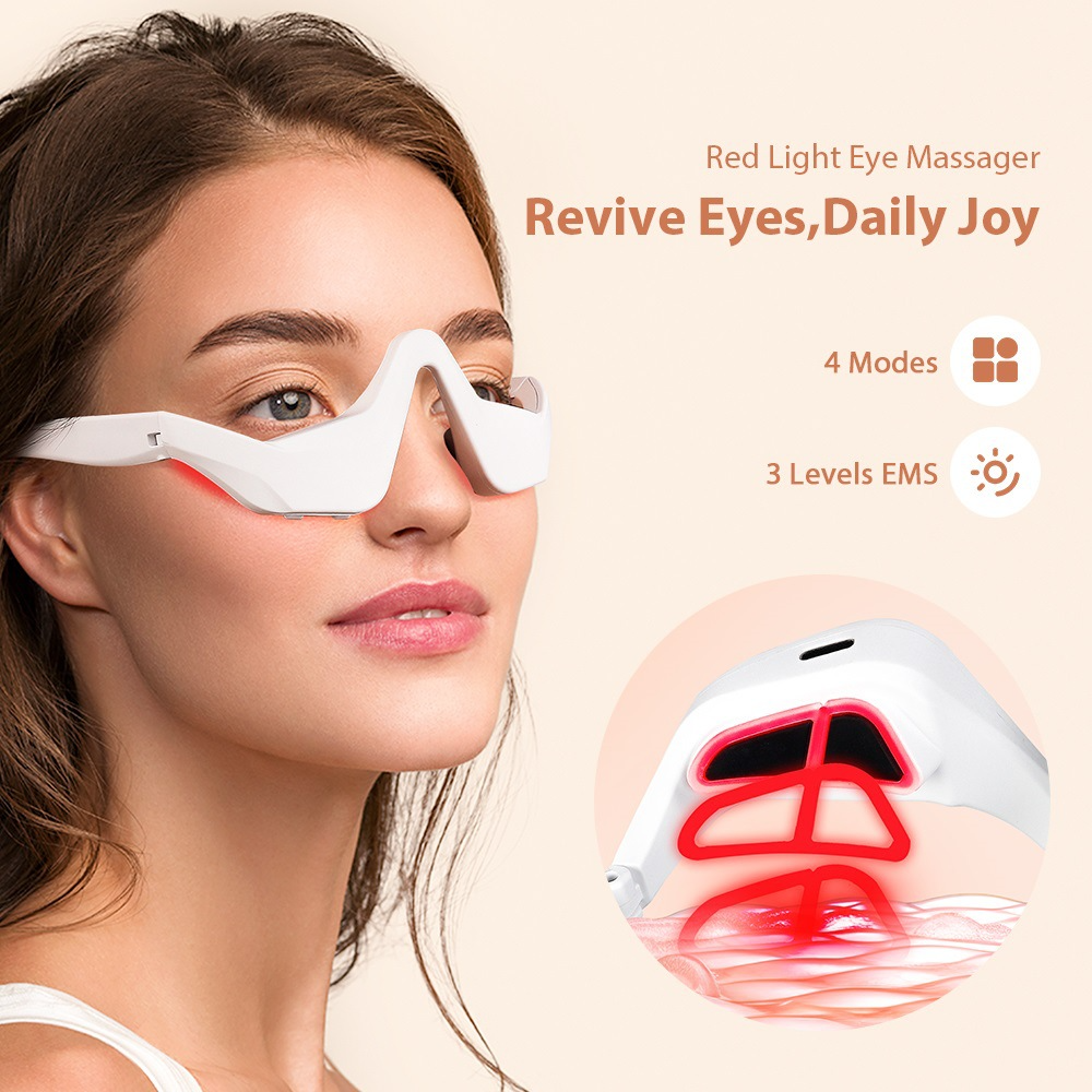 Eye Massager Under Eye Red Lig - Light Therapy Glasses ulasan dan harga