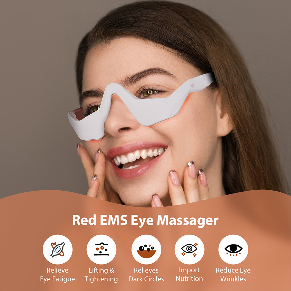 Eye Massager Under Eye Red Lig - Light Therapy Glasses ulasan dan harga