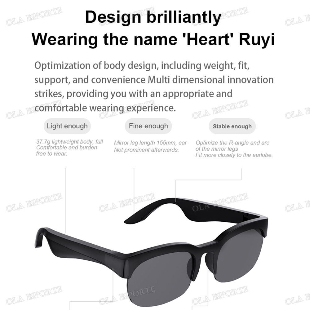 New Smart Bluetooth V5.3 Sungl - Smart Glasses Lens ulasan dan harga