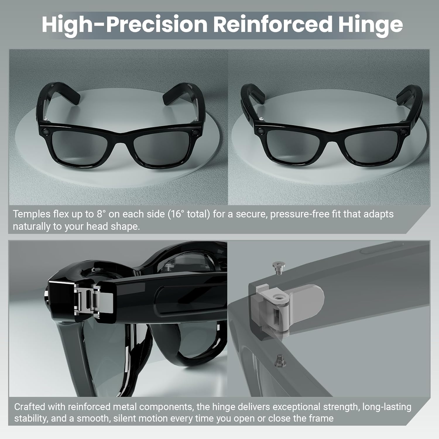 8MP AI Smart Glasses: 1080P Vi - Smart Glasses Lens ulasan dan harga