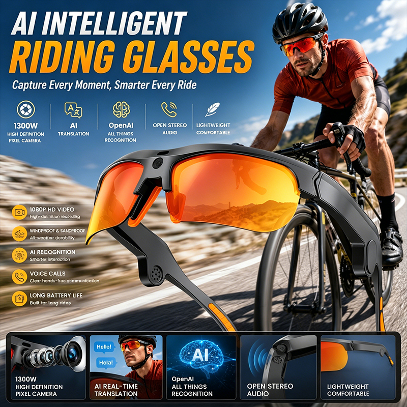 Cycling Smart Glasses AI Trans - Smart Glasses Lens ulasan dan harga