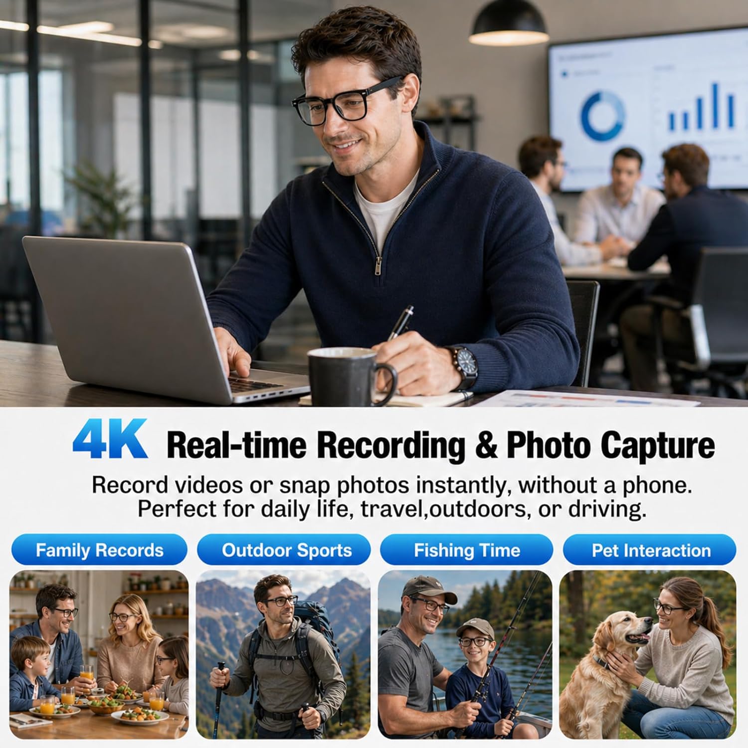 AI Smart Glasses: 4K Camera, R - Smart Glasses Lens ulasan dan harga