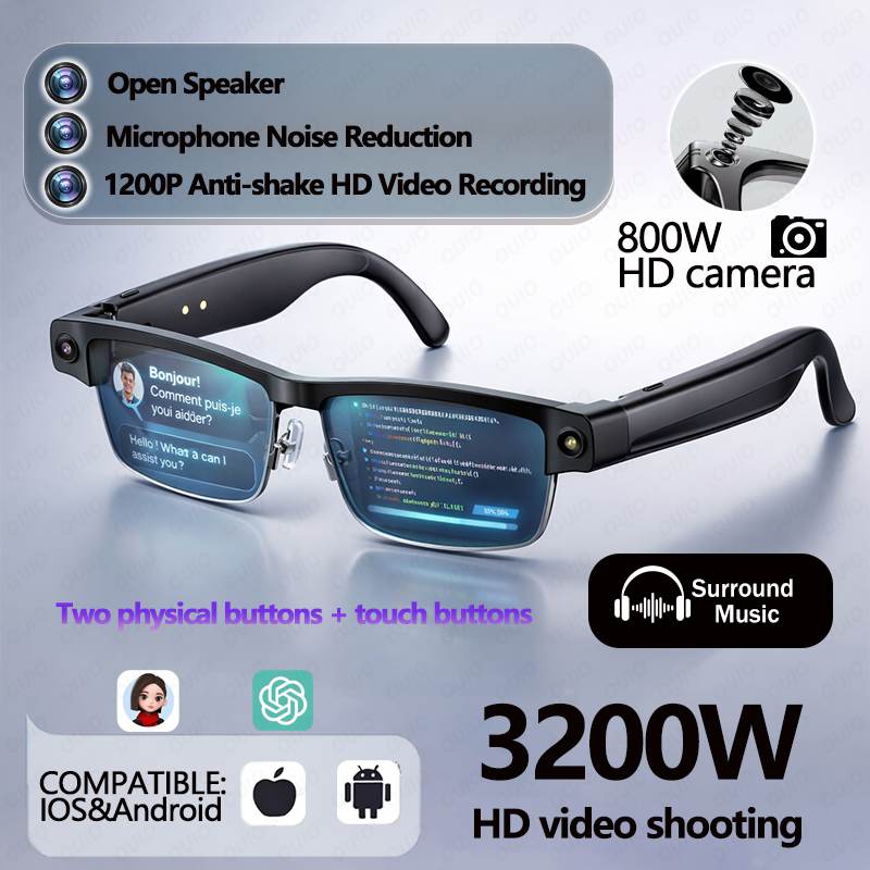 Al Smart Photo Glasses 800W Ca - Smart Glasses Lens ulasan dan harga