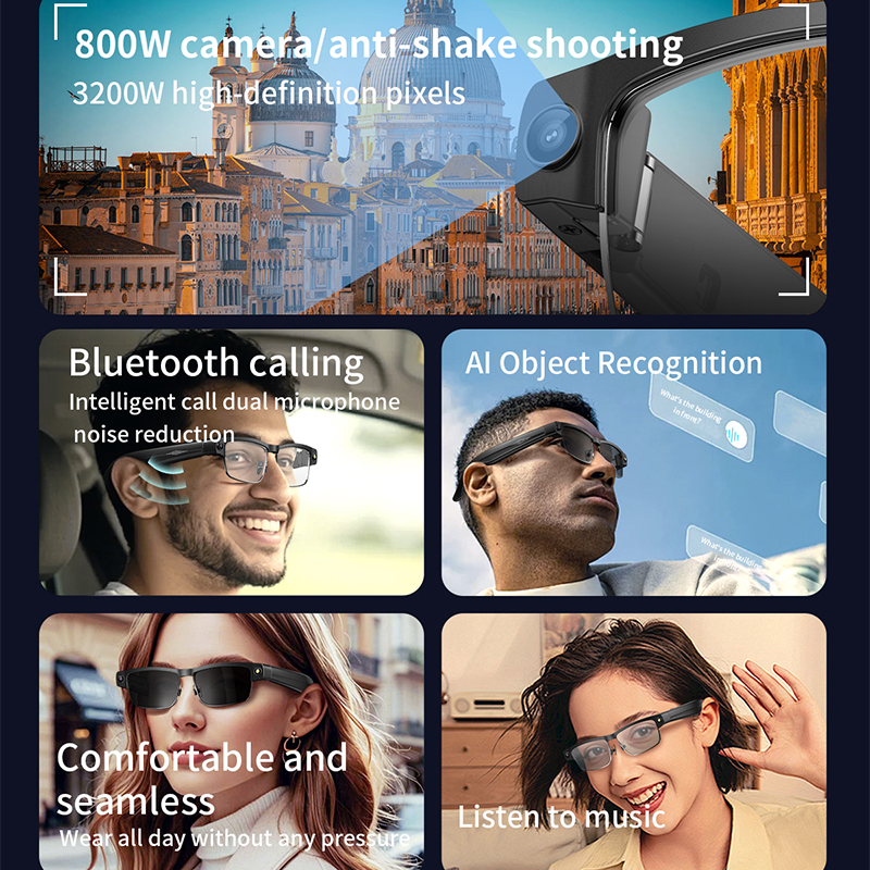 Al Smart Photo Glasses 800W Ca - Smart Glasses Lens ulasan dan harga