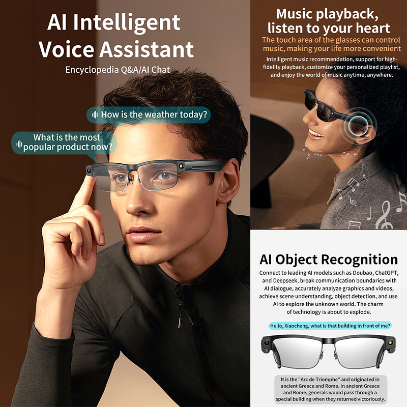 Al Smart Photo Glasses 800W Ca - Smart Glasses Lens ulasan dan harga