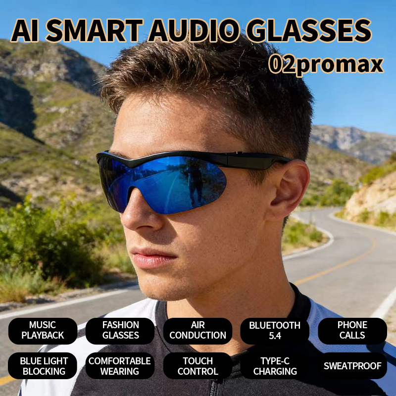 Smart Bluetooth Glasses 02pro  - Smart Glasses Lens ulasan dan harga