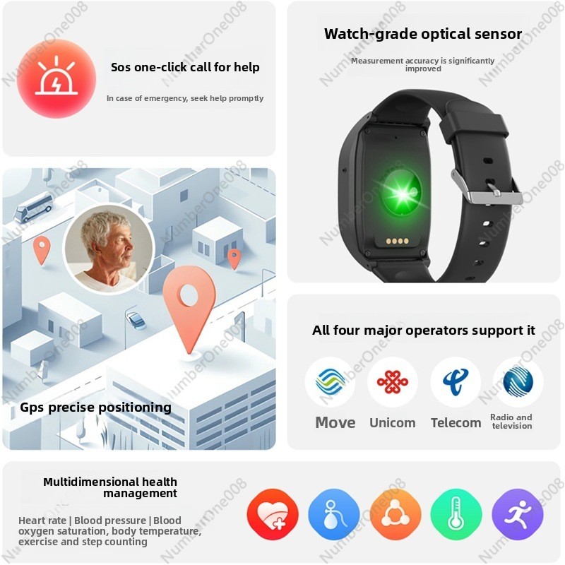 4G Smart Watch for Elderly, GP - Fall Detection Watch ulasan dan harga