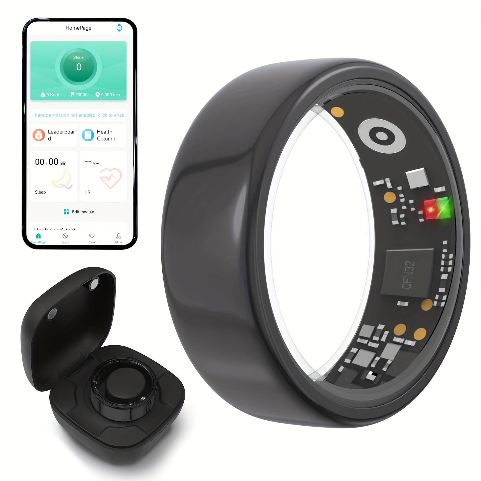 Smart Ring Men Women with Char - Temperature Ring Skin ulasan dan harga