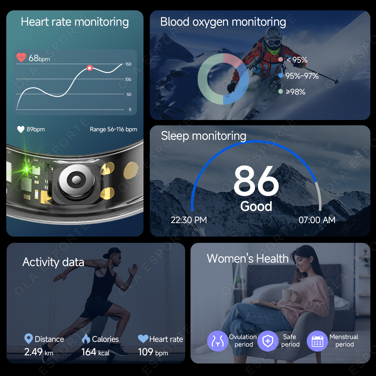 R09 Smart Ring Men Women with  - Temperature Ring Skin ulasan dan harga