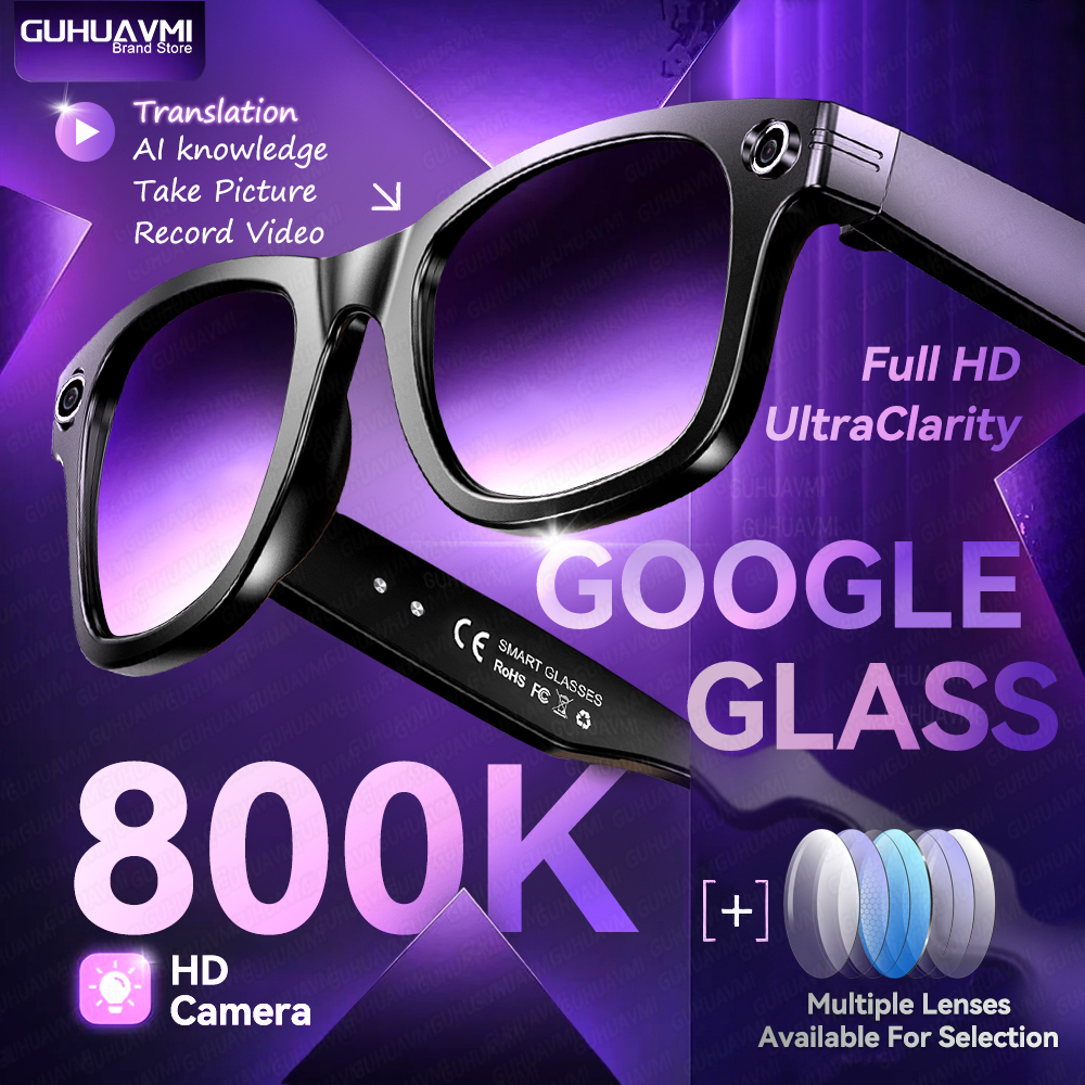 AI Smart Glasses with 8MP Came - Smart Glasses Lens ulasan dan harga